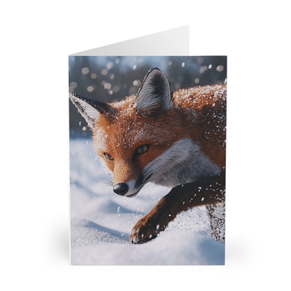 Fox in The Snow - Blank Card (5 Pack) UK