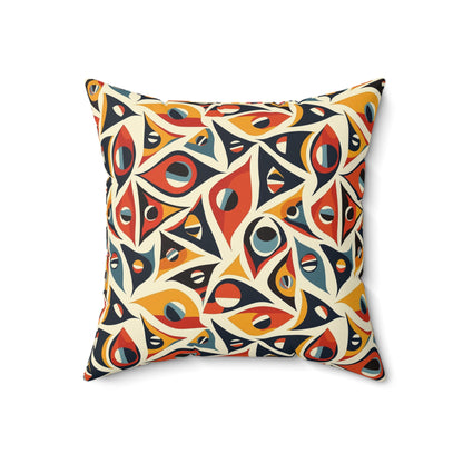 1960's America #1 Spun Polyester Square Pillow USA