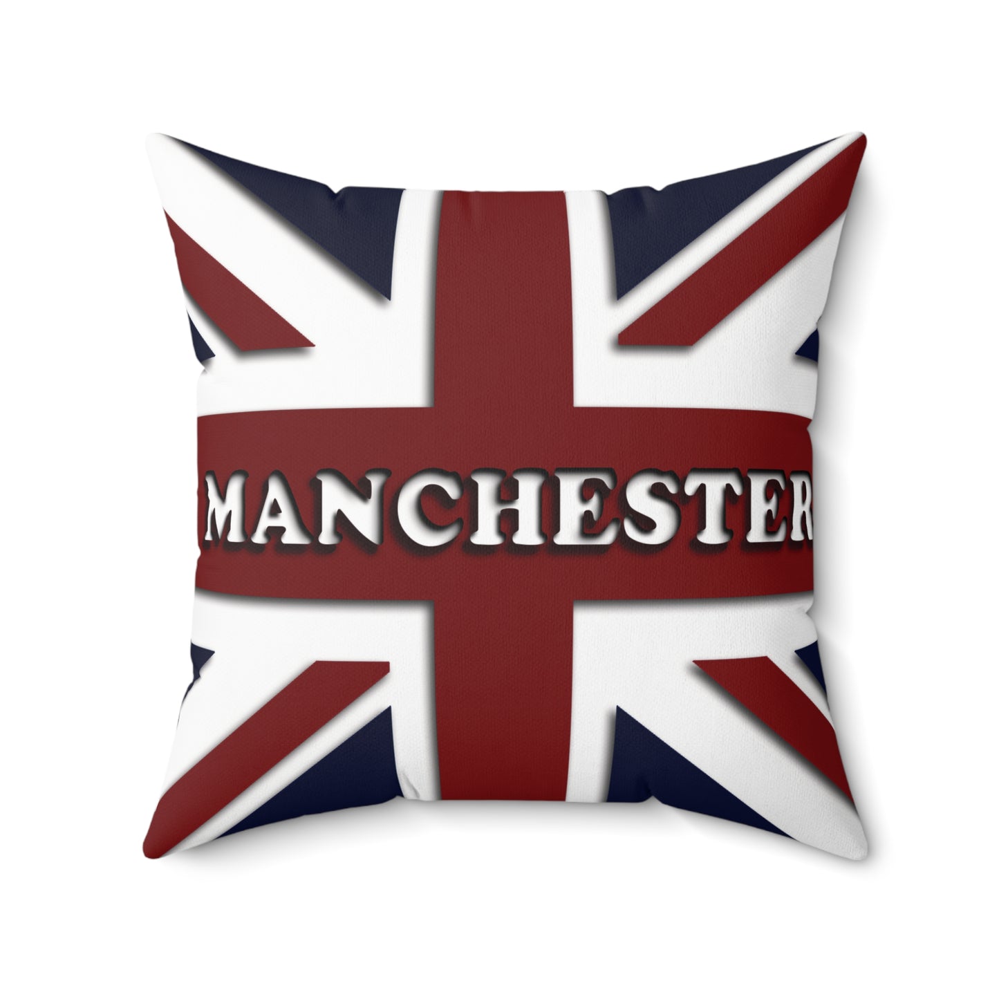 Union Jack Manchester Square Pillow - Cozy British Home Decor - USA