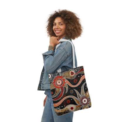 Native Australian Art #1 - Polyester Canvas Tote Bag (AOP)