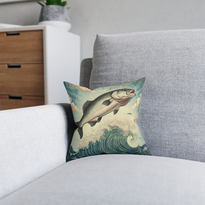 Fish Jumping - Square Pillow - UK